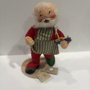 Annalee Vintage 1996 Workshop Santa Collectible Doll, 12" W/ Tags Holiday